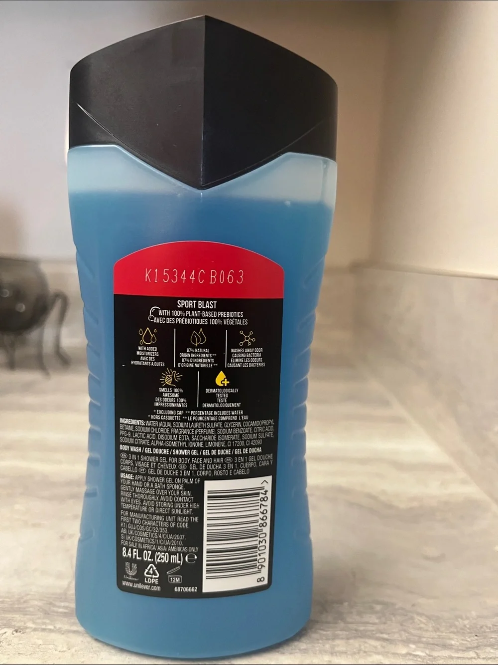 Sport Blast 3-in-1 Body, Face & Hair Wash - axe